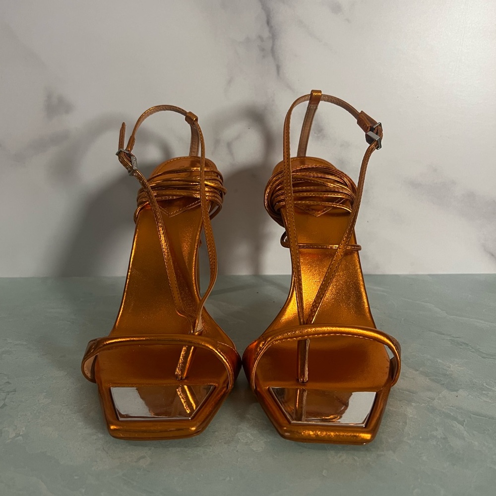 Schutz Vikki Sandal - Metallic Orange - Size 8